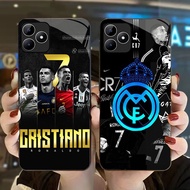 DK-85 FC Ronaldo inverted HOOK Casing GLASS soft frame black OPPO Realme Narzo C31 50A C53 6 C35 A40