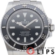 二手勞力士潛航者型腕錶，配鏡面錶扣，型號114060，附保固卡，不鏽鋼男士腕錶，黑色，拋光處理，成色極佳。