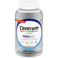 Centrum Silver Multivitamin 50+ untuk dengan Vitamin D3, Vitamin-B, Zink untuk Kognisi - 200 Tablet