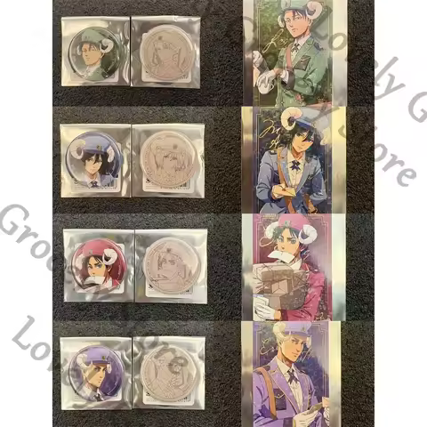Anime Shingeki No Kyojin Erwin Smith Levi Ackerman Eren Jaeger Attack on Titan Cosplay Cartoon Badge