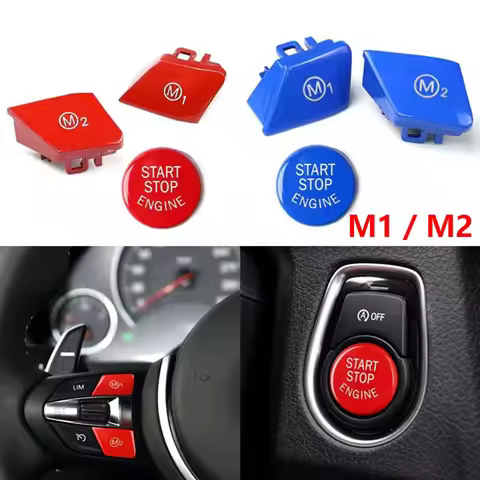 Car Steering Wheel M1 M2 Mode Button With Start Engine Switch Button For BMW M3 M4 M5 M6 X5M X6M F10