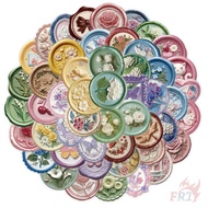 ❀ Retro Colorful Wax Seal Series 02 PET Stickers ❀ 50Pcs/Set DIY Fashion Waterproof Kids Rewards Sti