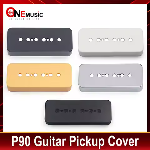2Pcs Soapbar Guitar Pickup Cover 50mm and 52mm Pole Spacings for LP P90 Style Guitar Black/White/Yel