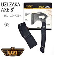 ขวาน UZI ของแท้ รุ่น UZI ZAKA 8″ สีเทา STONEWASHED เหล็ก STAINLESS STEEL หนา 5mm. แก้ม G10 แข็งแรงสุ