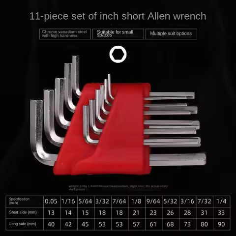 Multifunctional Metric Allen Wrench Set Inch Wrench L Wrench Keys Size Allen Key Short Arm Vehicle R