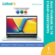 Asus VivoBook Go 14 [E1404F-AEB870WMS Black /  E1404F-AEB872WMS Green] (R3-7320U8GB512GB14"W11H&S+M3