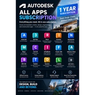 Autodesk All Apps Subscription 1 Year | AutoCAD, Revit, 3ds Max, Maya, Civil 3D, Inventor & More