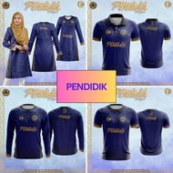 JERSI PENDIDIK GURU MALAYSIA BLUE COLOUR untuk cikgu baju pendidik tshirt pendidik malaysia muslimah pendidik dll