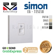 Simon E6 Single Socket Data Cat 6 Outlet - 725218