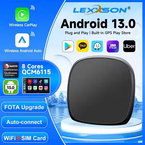 Wireless Carplay And Android Auto CarPlay Android 13 Ai Box QCM 6115 WiFi 4g LTE GPS Built-in For Vo