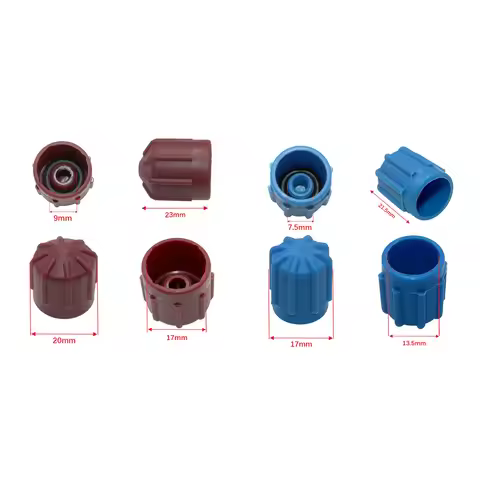 5 Pairs, M8*1 M10*1 A/C Service Port Valve Adapter Dust Cap for BMW / Mercedes-Benz
