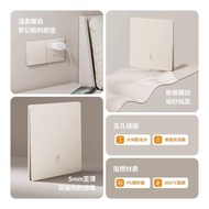 Cream Style Socket and Switch Switch Socket Panel Ultra-thin Concealed Light Switch Panel Silent Series  Kitchen Five-cHole Socket Air Conditioner High Power Light Switch Household