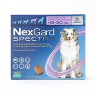 [EXPIRY 2022 FREE SHIPPING]Nexgard Spectra for Large Dogs weighing 15-30kg, 3 Chews Pack