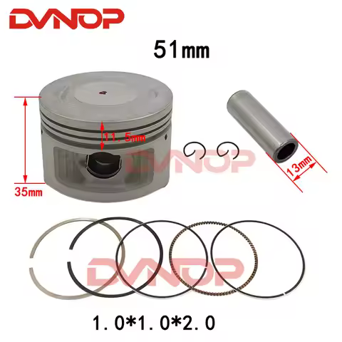 Motorcycle Piston Ring Kit 51mm Big Bore For Yamaha ZY100 RS100 JOG100 ZY RS JOG 100 100cc Engine Sp
