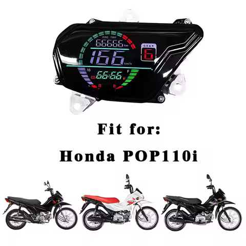 Easy Install LED Motorcycle Speedometer Moto Digital Display Instrument Panel Dashboard Tachometer f