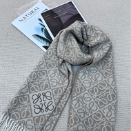 【全❤️】LOEWE Anagram scarf 羊絨羊毛頸巾奶茶色 米色 F811SS1X01-2140
