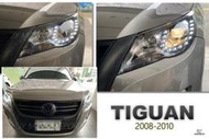 JY MOTOR~福斯 vw tiguan 08 09 10 仿 12年 黑框 R8 燈眉 DRL 魚眼 大燈 頭燈