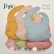 JIYU Silicone Baby Bib Baby Feeding Apron Silicone Plain Apron BPA Free [JC-007]