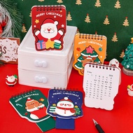 Cute Cartoon Christmas 2024 Calendar School Office Desk Calendar Merry Christmas Coil Planner Book