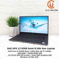 DELL XPS 13 9360 INTEL CORE I5-8250U 4GB RAM 256GB NVME SSD USED LAPTOP REFURBISHED NOTEBOOK