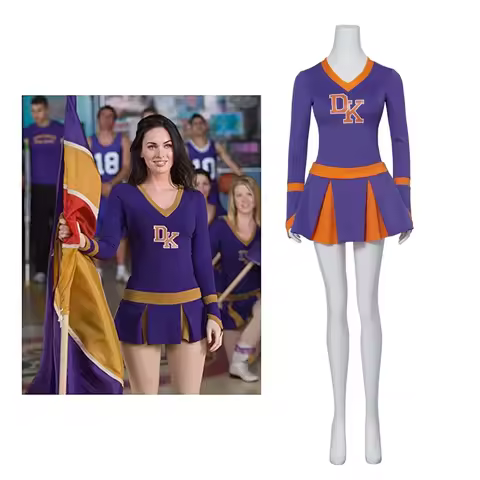 Megan Fox Jennifer’s Body Cheerleader Costume Jennifer Check Purple Cheerleading Uniform High School
