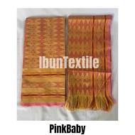 Thai songket cloth Set Pink baby shawl and sarong, songket cloth songket cloth