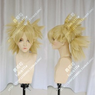 ♚Anime Temari Nara Wig Golden Synthetic Hair Heat Resistent Cosplay Wigs + Wig Cap S♝+F'}