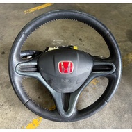 Honda Stream Jazz GE6 GE8 RN8 Steering Wheel Orange Stitcing Ori Used Japan 🇯🇵🇯🇵h