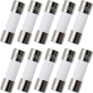 ZUPAYIPA Pack of 10 pcs 500mA F0.5AL Fast-Blow Fuse 0.5A 0.5amp 250V Ceramic Fuses 0.2 x 0.79 inch /