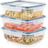 Snapware Total Solution 6-Pc Plastic Food Storage Containers Set with Lids, 8.5-Cup Rectangle Meal P