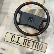 W126 R129 W124 W123 W201 HALF-WOOD WALNUT ROSEWOOD STEERING WHEEL MERCEDES BENZ