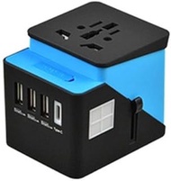 BPYSD More Functions, Power Plug Adapter - International Travel - 3 USB Ports In Over 150 Countries - 100-240 Volt Adapter - (1 Pack) Blue (Color : Blue)