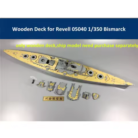 CY350034 Wooden Deck for Revell 05040 1/350 Scale Battleship Bismarck