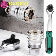 BARRY1 Adjustable Socket Wrench Set, 10-19mm Heavy Duty Hex Wrench Adapter Kit, Durable Single-Hand 