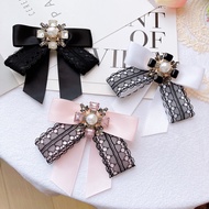 South Korea Dongdaemun Lace Bow Tie Xiaoxiangfeng Bow Tie Flower College Style Blouse Neckline Accessories Collar Flower Pin