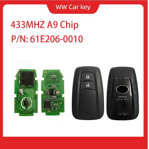 P/N: 61E206-0010 ftermarket Car Key Model BR2EX For Toyota C-HR 2018 Proximity Smart Card 433MHZ A9 