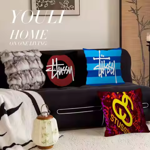 Fashion Brand S-Stussy N-Number 8 Personalized Pillow Dust Cover Bedroom Kids Party Decoration Pillo
