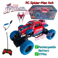 4x4 Spider-Man RC Remote Control Car with Rechargeable Battery RC Jeep RC car Mainan control kereta