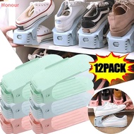 [Honour] 1/5PCS Multiple Colors Adjustable Shoe Rack Organizer Shoe Slot Space Saver Shoes Storage Double-layer Shoe Rack Organization