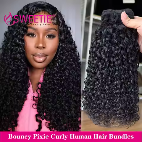 Burmese Curly Remy Human Hair Bundles 12A Pixie Deep Curls Weave Virgin Hair Extension 3B 3C Spiral 