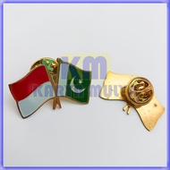 Indonesia Pakistan Country Flag Pin Indonesia Pakistan Cross Flag Pin - Karya Mulya