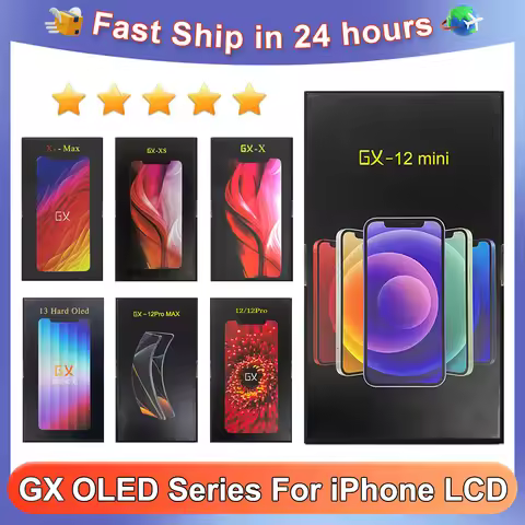 GX OLED Screen LCD For iPhone X XS 11 12 13 14 15 16 Pro Max Plus Mini LCD Display Touch Screen Digi