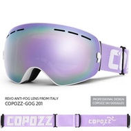 COPOZZ lelaki dan wanita cermin luncur ais sfera besar dua anti-kabus ski kacamata ski barangan kegu