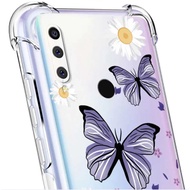 For Huawei Y6P Y7P Y6 Y7 prime Y9 prime Casing Butterfly Flower Clear Silicon Cover