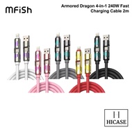 MFISH Armored Dragon 4-in-1 240W Fast Charging Cable 2m