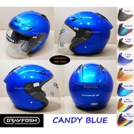GRAYFOSH JF3 Helmet -  CANDY BLUE ( Size : L ) XDOT TSR KYT ARC BELL BKP MAGNUM SGV SHOIE MS88