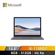 微軟 Microsoft Surface Laptop 4 筆記型電腦 13.5" (i5-1135G7/8GB/512G/Iris Xe/W11) 白金 5BT-00103