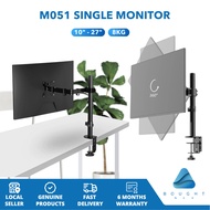 M051 Single Monitor Desk Mount Fully Adjustable Ergonomic Swivel Monitor Bracket Arm Stand with Clam