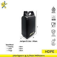 HITAM Jku | New 5 Liter Black Jerry Can | Hdpe Box Jerry Can + Seal + Black Cap Plug