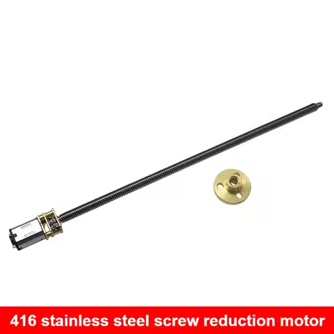 N20 Quality Guide dc gear Motor 3V6V12V Stainless steel Fast thread Flange Shaft T5DIY Lift platform